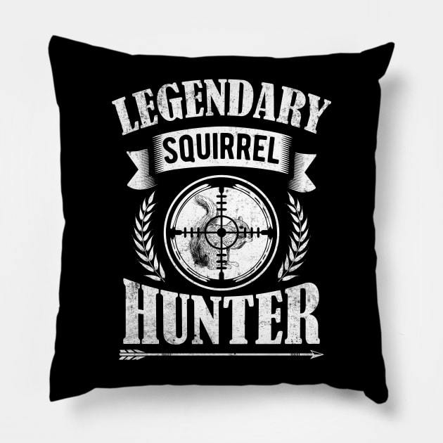 Retro Vintage Style Legendary Squirrel Hunting Gift For Hunter Pillow by HCMGift