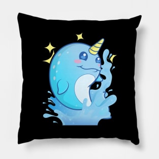 Adorable Narwhal The Unicorn Of The Sea Pillow