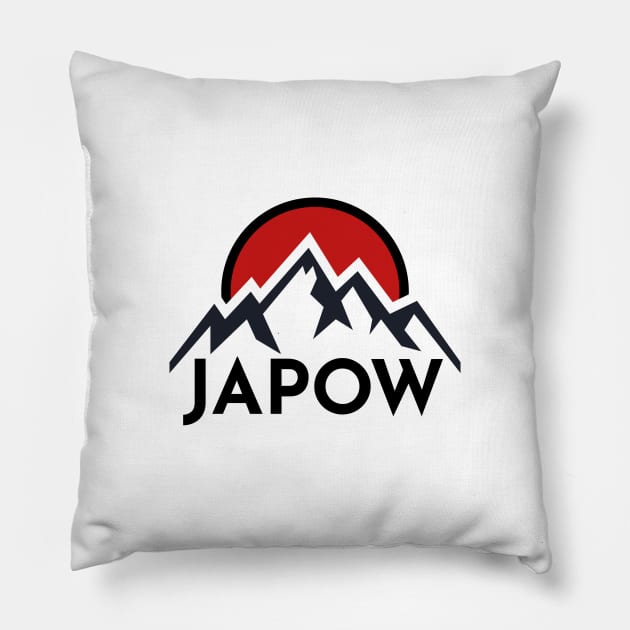 JAPOW Japan Powder Snow Snowboard Sticker | Burton Nitro Capita Vans Pillow by susugroo