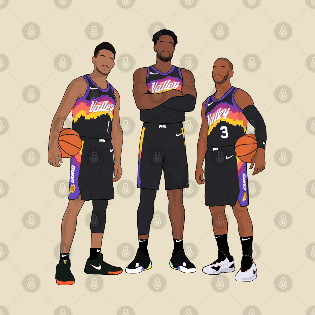 Phoenix Basketball Big 3 City Jersey - Phoenix Suns - Phone Case