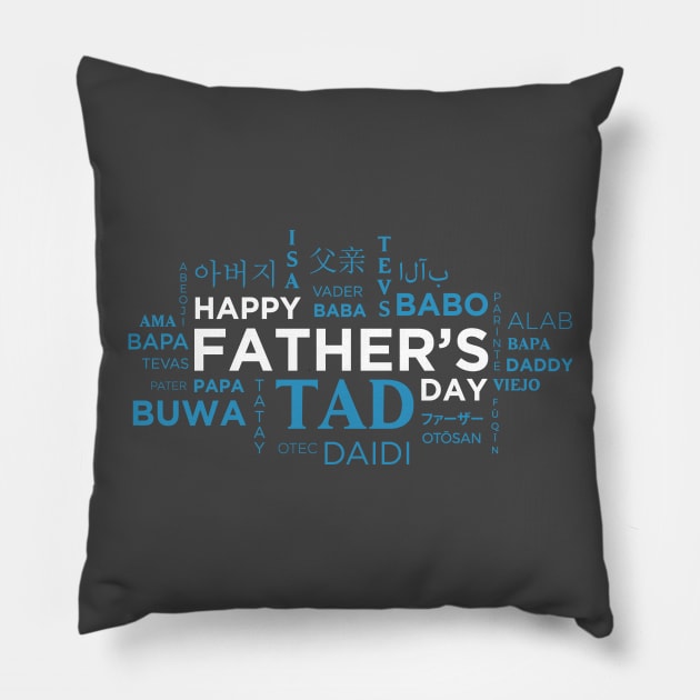 Father's day Around the World Pillow by JDaneStore