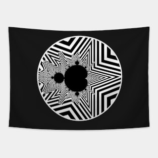 Monochrome Mandelbrot 004 Tapestry