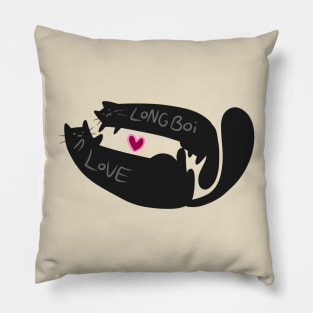 Black Cat Long Boi Love Pillow