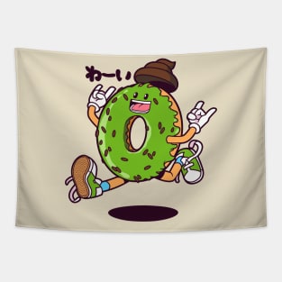 Matcha Donut Jump Tapestry