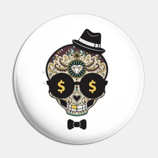 The Artistic of Skull with Dollar Pin