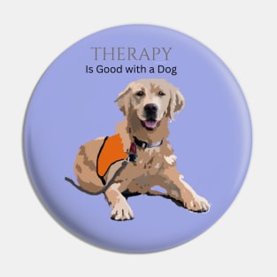 Therapy Dog Orange Pin