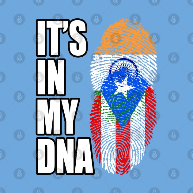 Puerto Rican And Indian Mix DNA Flag Heritage by Just Rep It!!