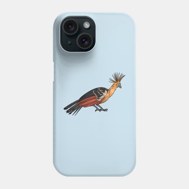 Hoatzin bird cartoon illustration. Phone Case by Cartoons of fun