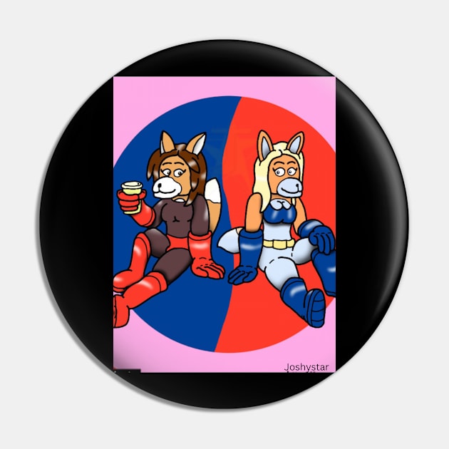 AK Girl and Wondervixen: Coffee and Chill (Joshystar) Pin by Reynard City