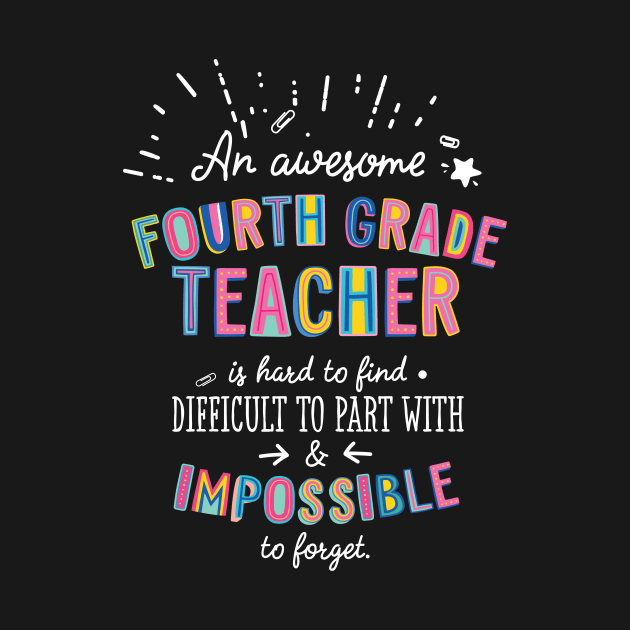 An awesome Fourth Grade Teacher Gift Idea - Impossible to Forget Quote by BetterManufaktur