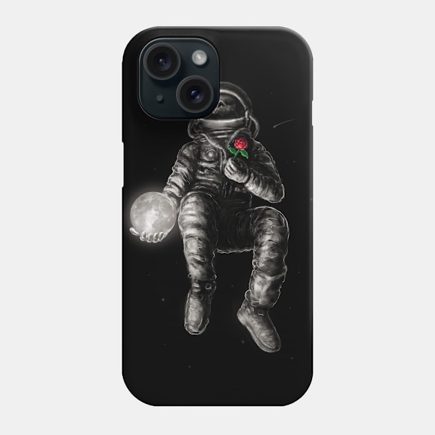 Moon and Back Phone Case by nicebleed