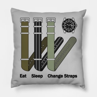 Eat - Sleep - Chang Straps Pillow