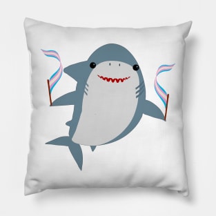 Trans Pride Shark Pillow