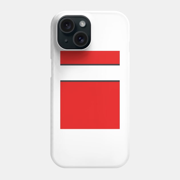 Fulham Red and White and Grey Hoop Away 2010 Phone Case by Culture-Factory