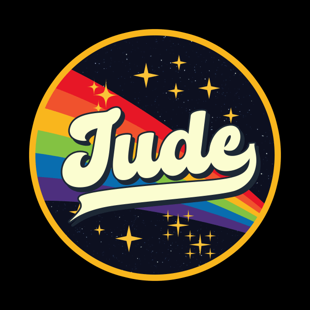 Jude // Rainbow In Space Vintage Style by LMW Art