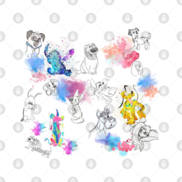 Disney dogs! - Disney - T-Shirt | TeePublic