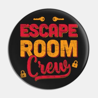 Escape Room Crew Puzzle Game Escaping Team design Pin