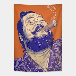 Puff Sumo 2: Smoking a Fat Robusto Cigar Tapestry