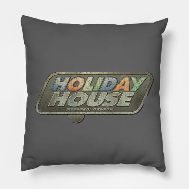 Holiday House Travel Trailers 1960 Pillow by JCD666