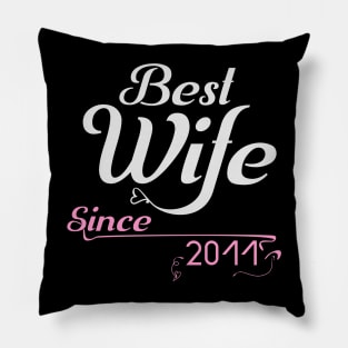 Best wife since 2011 ,wedding anniversary Pillow