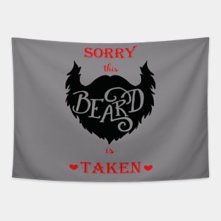 Sorry this beard is taken, heart design Tapestry