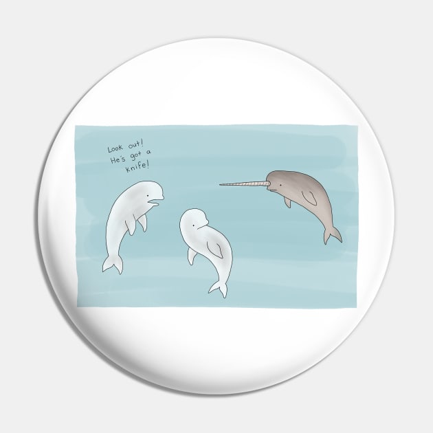 Narwhal Pin by Liz Climo