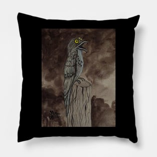 The potoo hunting at night Pillow