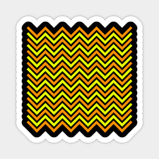 Zigzag Lines - Orange Yellow Magnet