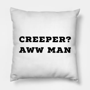 Funny Creeper Aw Man Meme Aww Man Pillow