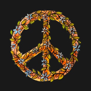 Flower Power Peace Sign T-Shirt