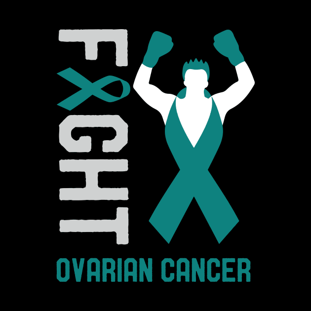 Fight Ovarian Cancer Awareness Month Ribbon Survivor Fighter by mrsmitful01