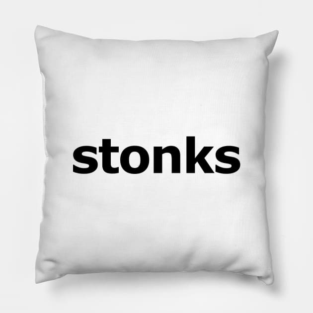 stonks Pillow by kareemelk