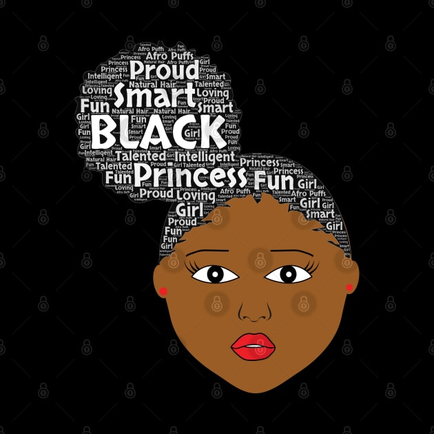 Afro Puff Girl Words in Afro Art by blackartmattersshop