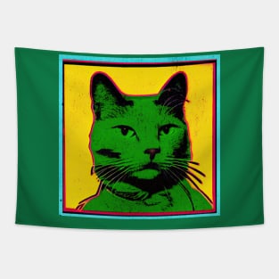 Pop Art Style Cat Tapestry