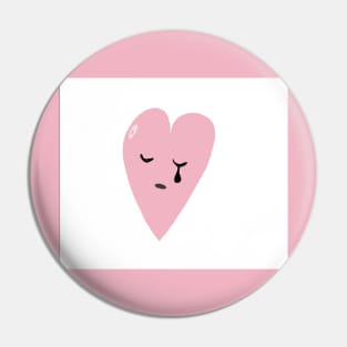 crying heart Pin