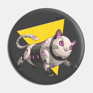 Cyborg Fat Cat Pin