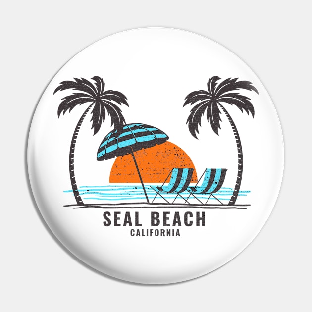 Seal Beach California Pin by Eureka Shirts