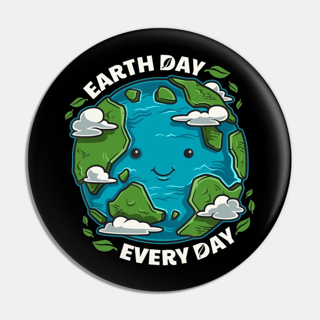 Earth Day Every Day Cute Environmental Pin by craiglimu