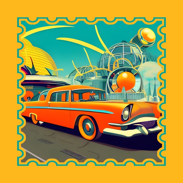 Classic 50's car futuristic by DigiDreams