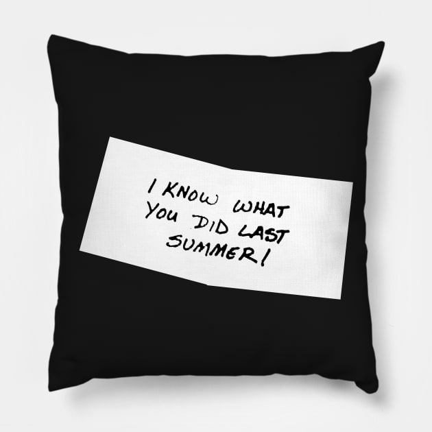 I Know What You Did Last Summer Pillow by VideoNasties