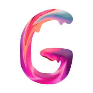 Letter G In Vibrant Watercolor T-Shirt