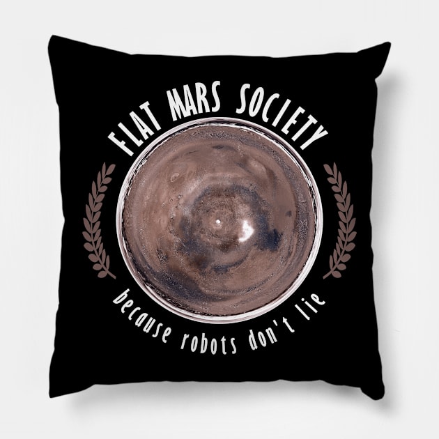 Flat Mars Society Pillow by nomoji