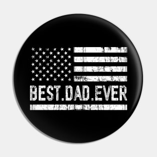 Father's Day Best Dad Ever with US American Flag Pin