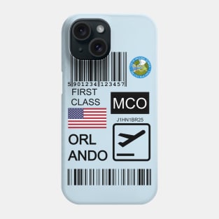 Orlando United States travel ticket Phone Case