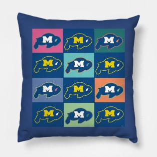 Milby pop art grid mod Pillow