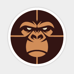 Angry Gorilla Face Magnet