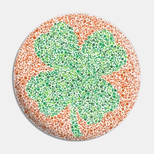 Color Blind Test Shamrock Pin