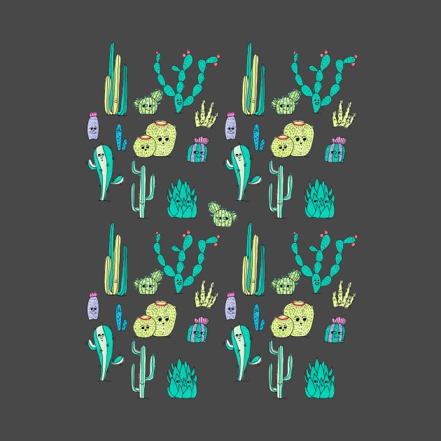 Desert Friends I (Cactus) by littleoddforest