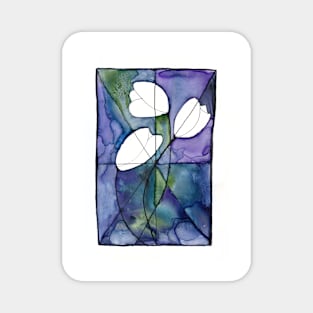 Tulips in a Stained Glass Window Magnet