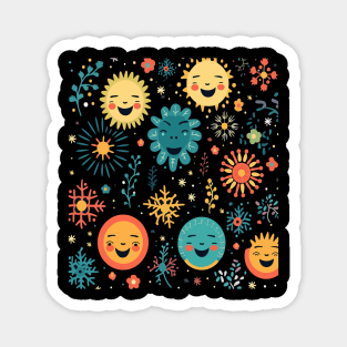 Winter Smiling Magnet